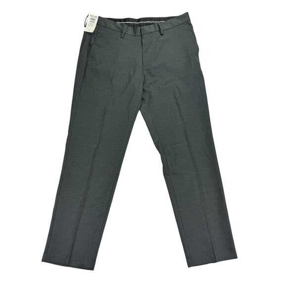 Kenneth Cole Other - Kenneth Cole Mens Slim Fit Stretch Solid Dress Pants Charcoal 34x29